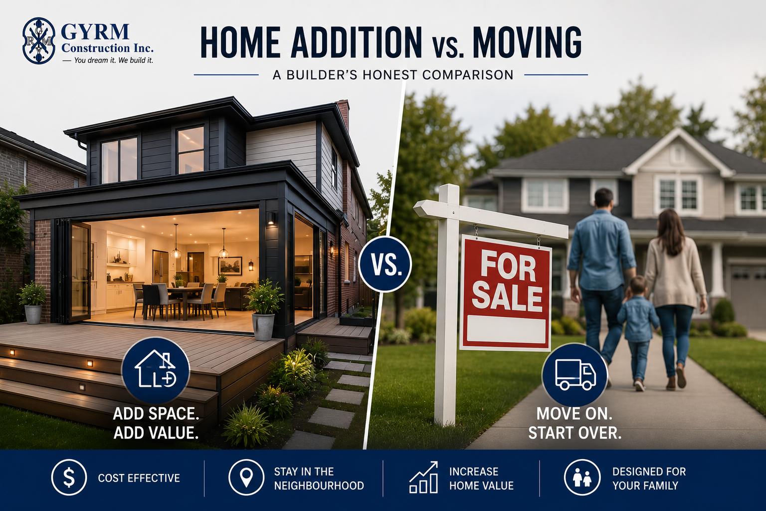 Home Addition vs. Moving in Toronto: A Builder's Honest Comparison
