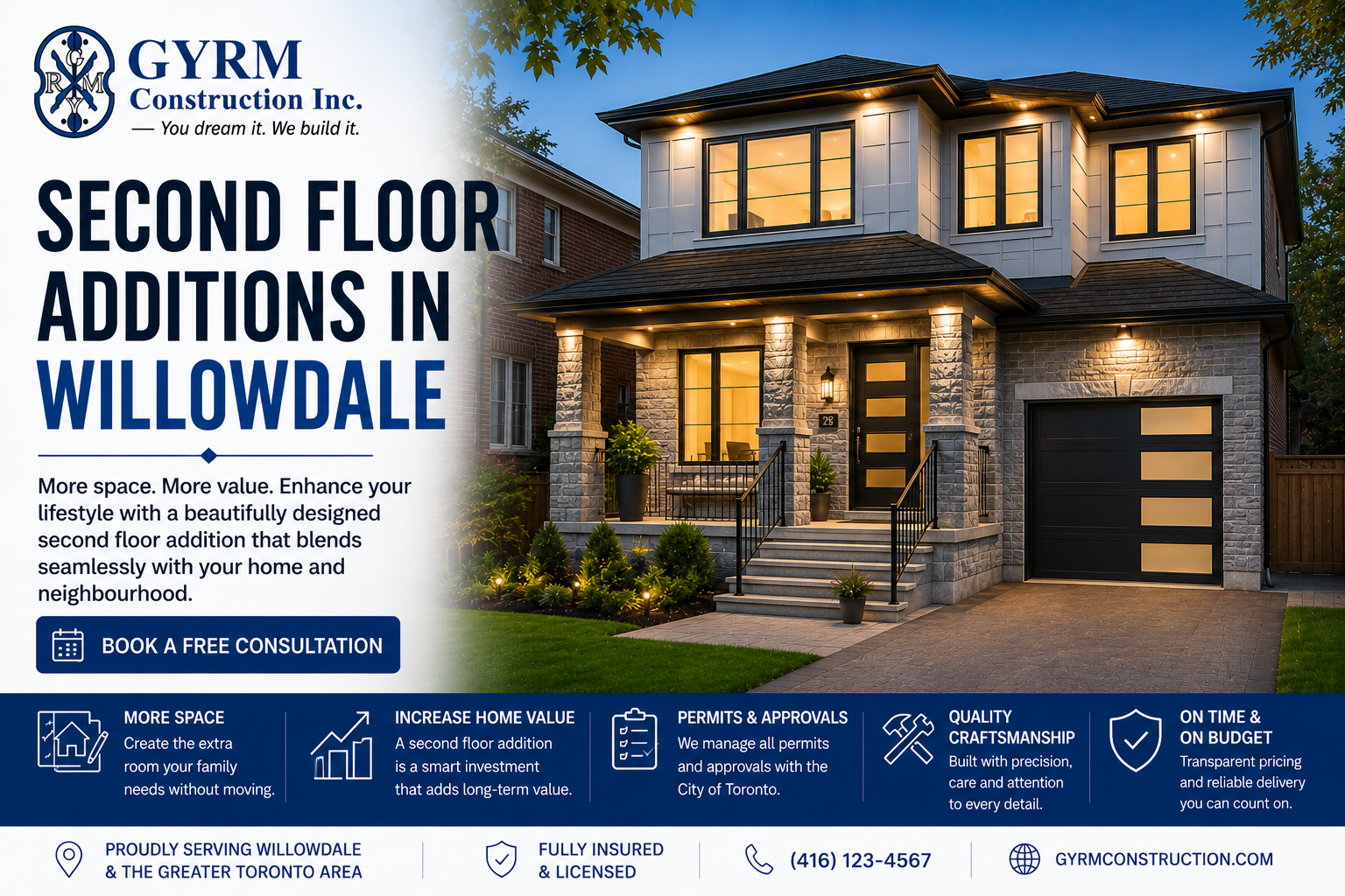 Second Floor Additions in Willowdale